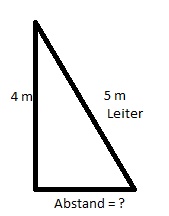 Leiter Rechenaufgabe Satz des Pythagoras